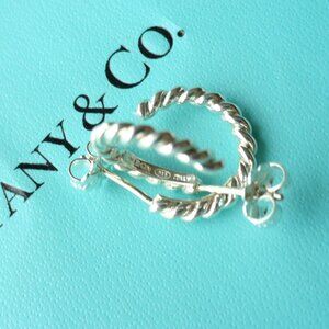 Tiffany & Co. Sterling Silver Puffed Heart Stud Earrings